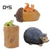 Animal Key Box Outdoor Animal Statue Key Hider Squirrel Hedgehog Frog Hidden Key Holder for Garden Front Porch Decor