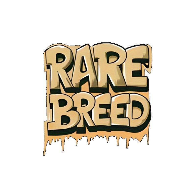 Rare Breed Oversized T-Shirt Black Gold Graffiti Print Streetwear Fashion Casual Wear