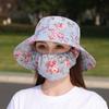 New Anti-UV Women's Sun Protection Hat UPF 50+ Moisture-Wicking Fisherman Hat Breathable Wide Brim Ponytail Hat Cycling Headwear