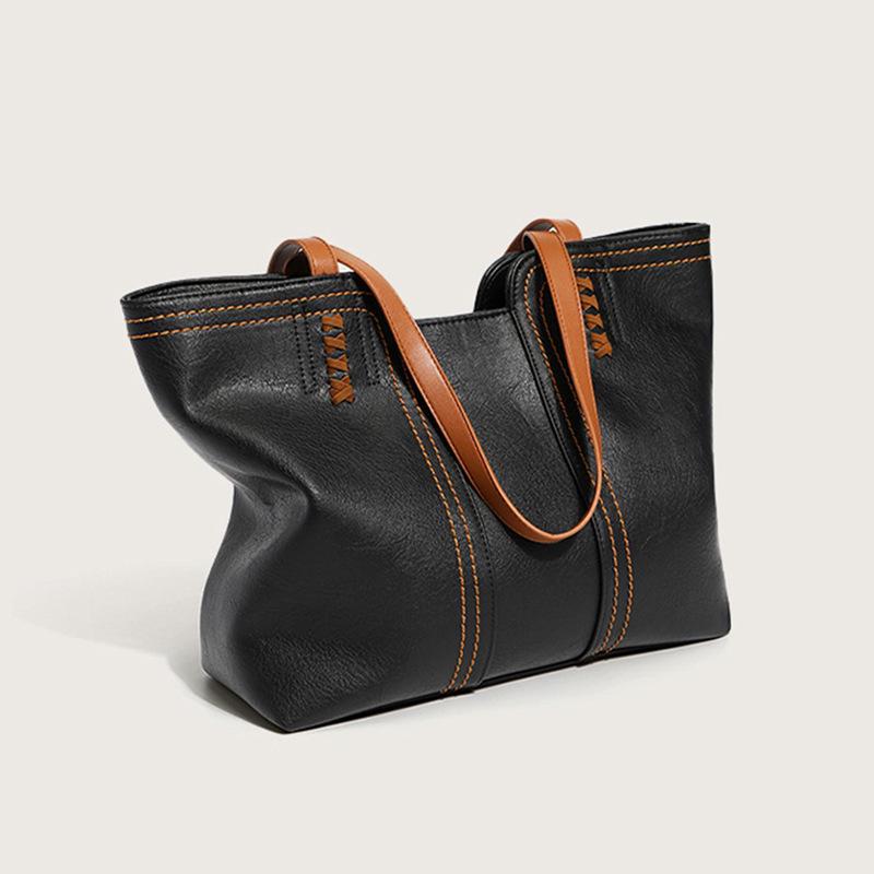Bolso Tote Simple de Gran Capacidad Estilo Retro Coreano 2025 para Mujer