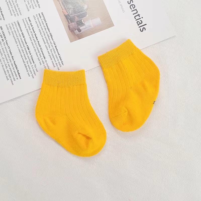 Candy Color Baby Socks Soft Cotton Kids Boy Girl Breathable Middle Tube Socks Toddler Infant Casual Elastic Socks
