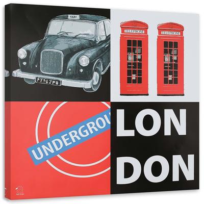 Obraz na plátne London Red Collage