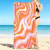 1Pc Abstract Swirls Lines Beach Towel, Quick Dry, Multi-Use for Beach Pool Gym Yoga Home Travel, Christmas, Halloween, Xmas Gift M928253