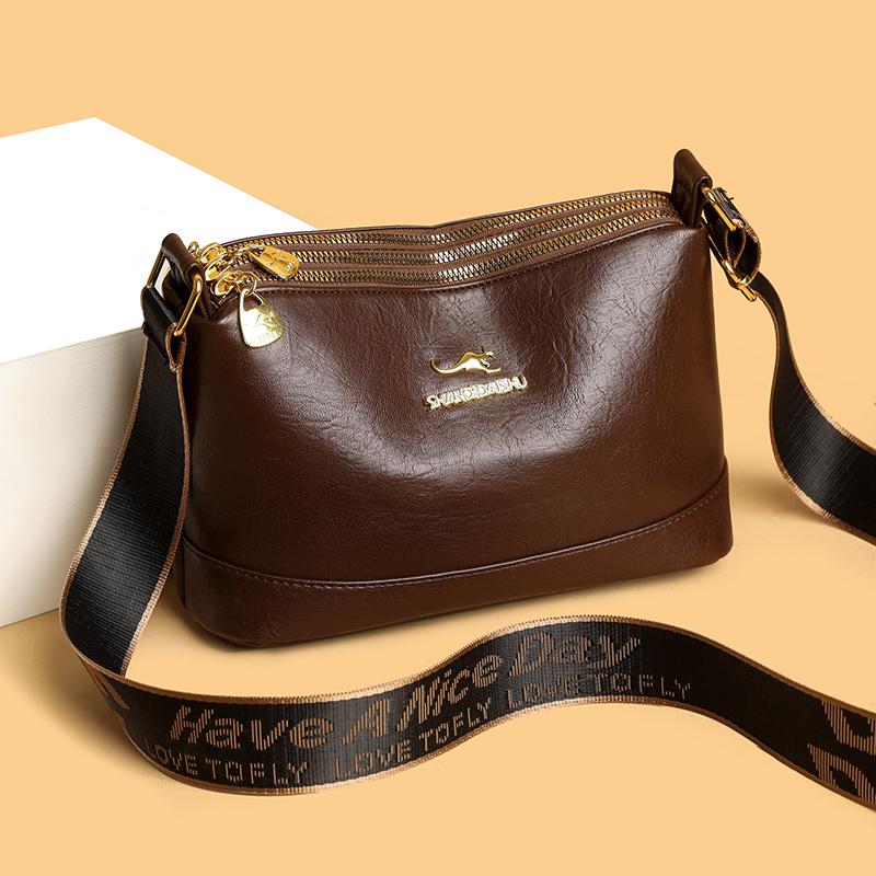 Vintage Printed Multi-compartment Crossbody Bag Women's Shoulder Bag Lightweight Commuter Mother Bag