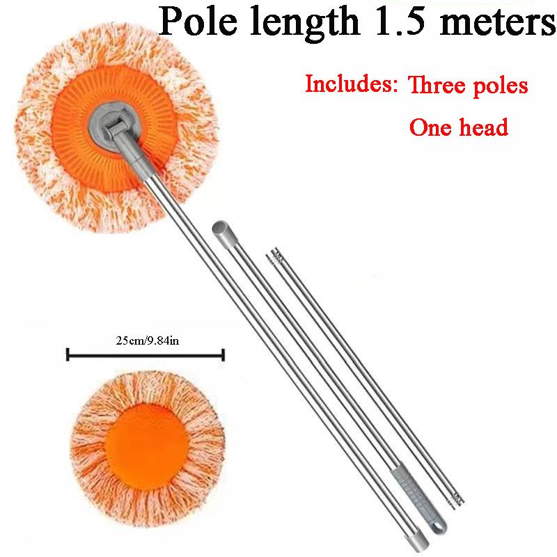 UNTIOR Cleaning Mop with Long Handle Round 360° Rotatable Removable High-rise Cleaning Supplies Household Ceiling Floor Cleaner