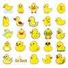 50 Sheets Little Yellow Duck Cartoon Waterproof Stickers for Luggage, Laptops, Bicycles, Cars