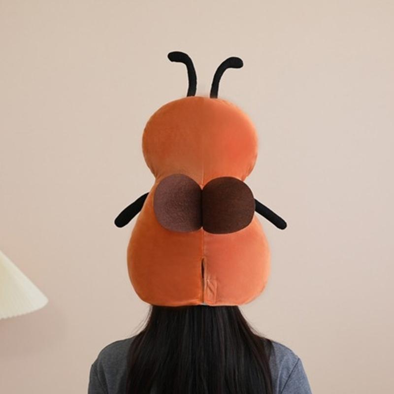 Adorable Roach Plush Cap Comfortable Unisex Beanies For Family Halloween Costume Party Accessories