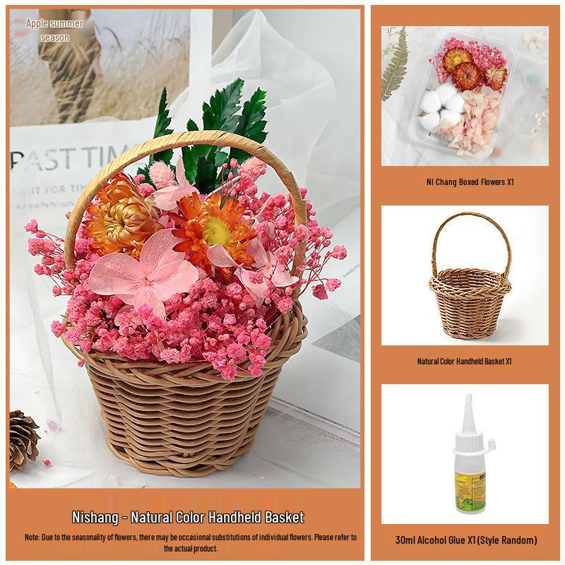 Back-to-School Gift: DIY Eternal Flower Mini Basket Ornament for Team Building & Decoration