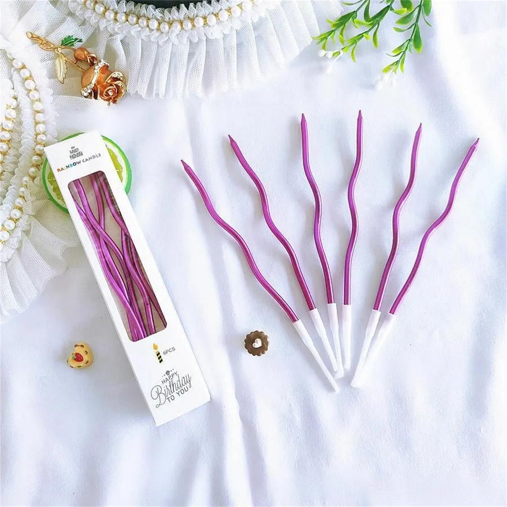 Birthday Candles Spiral Cake Candles Long Thin Cake Candles For Wedding Party And Cake Decoration