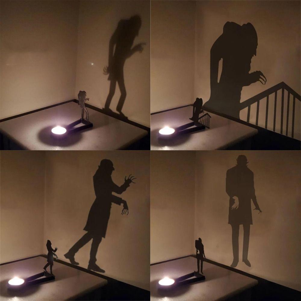 Funny Shadow Projector Candle Stand Black Candle Holder Shadow Projectors Candlestick Holders