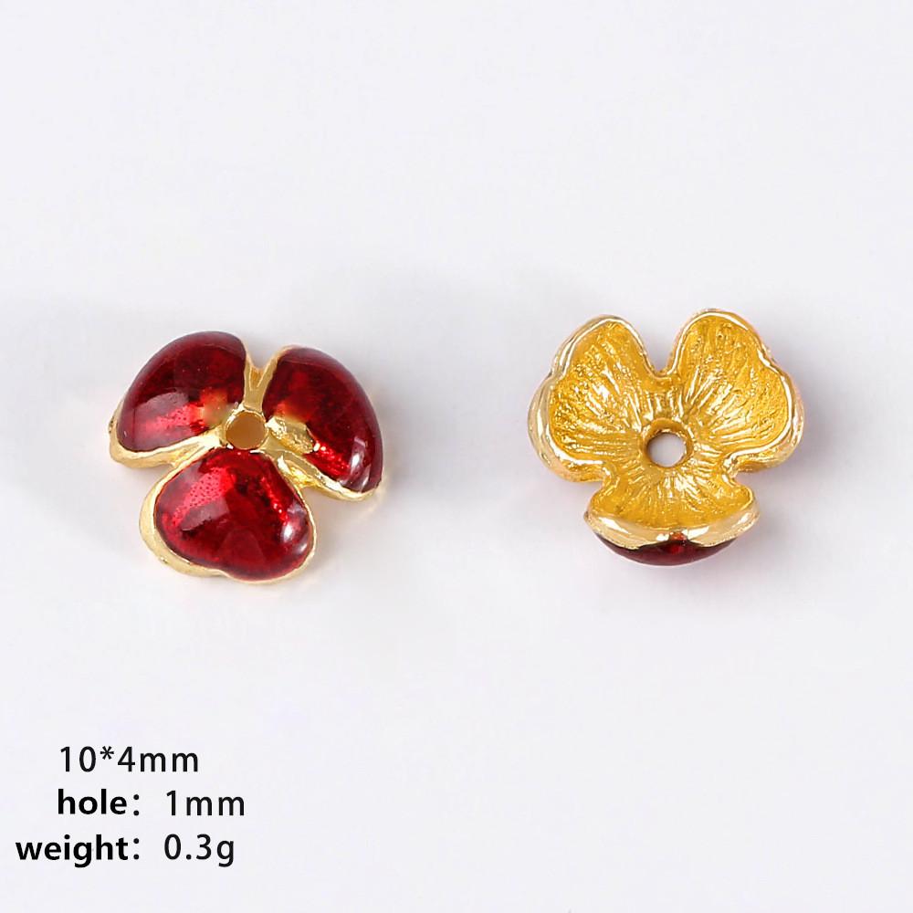 20 Stück/Los Emaille Blumenperlenkappen Für Schmuckherstellung Zubehör Ethnische Vintage Accessoires DIY Armbänder Fußkettchen Bohemian Materialien