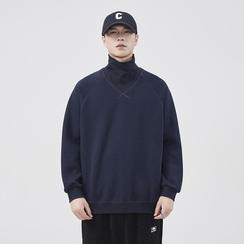 

Американский спортивный свитер с высоким воротом, мужской свободный, большого размера, для толстых мужчин, утолщенный, внутренняя нижняя рубашка на одежде 4XL