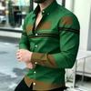 Slim Fit Men's Long Sleeve Shirt with 'calm' Embroidery, Formal Style