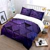 Geometric Purple Triangle Print Bedding Duvet Cover Set Duvet Cover Pillowcases (1 * Duvet Cover 2 * Pillowcases, without duvet insert)