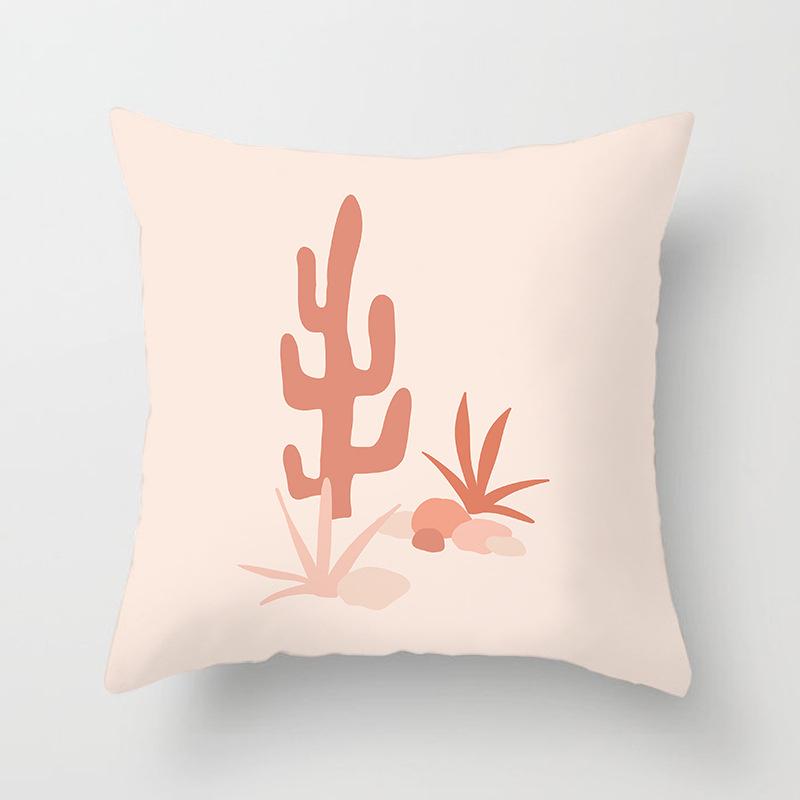 Einfache frische rosa geometrische Mond-Print-Muster Kissenbezug Haus Wohnzimmer Sofa Dekoration Kissen Kissenbezug