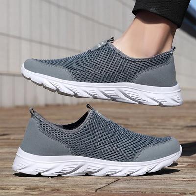 Männer Schuhe Sommer Atmungsaktives Mesh Weiche Leichte Wandern Casual Reise Schuhe Männliche Faulenzer Slip-On Sneakers Große Größe 39-46