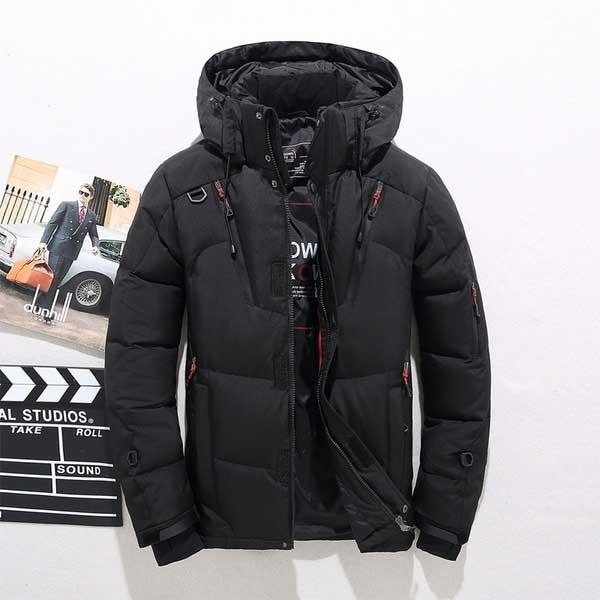 Winter Warm White Duck Thick Down Jacket Veste Outwear Men's Snow Parka Hooded Jacke Coat