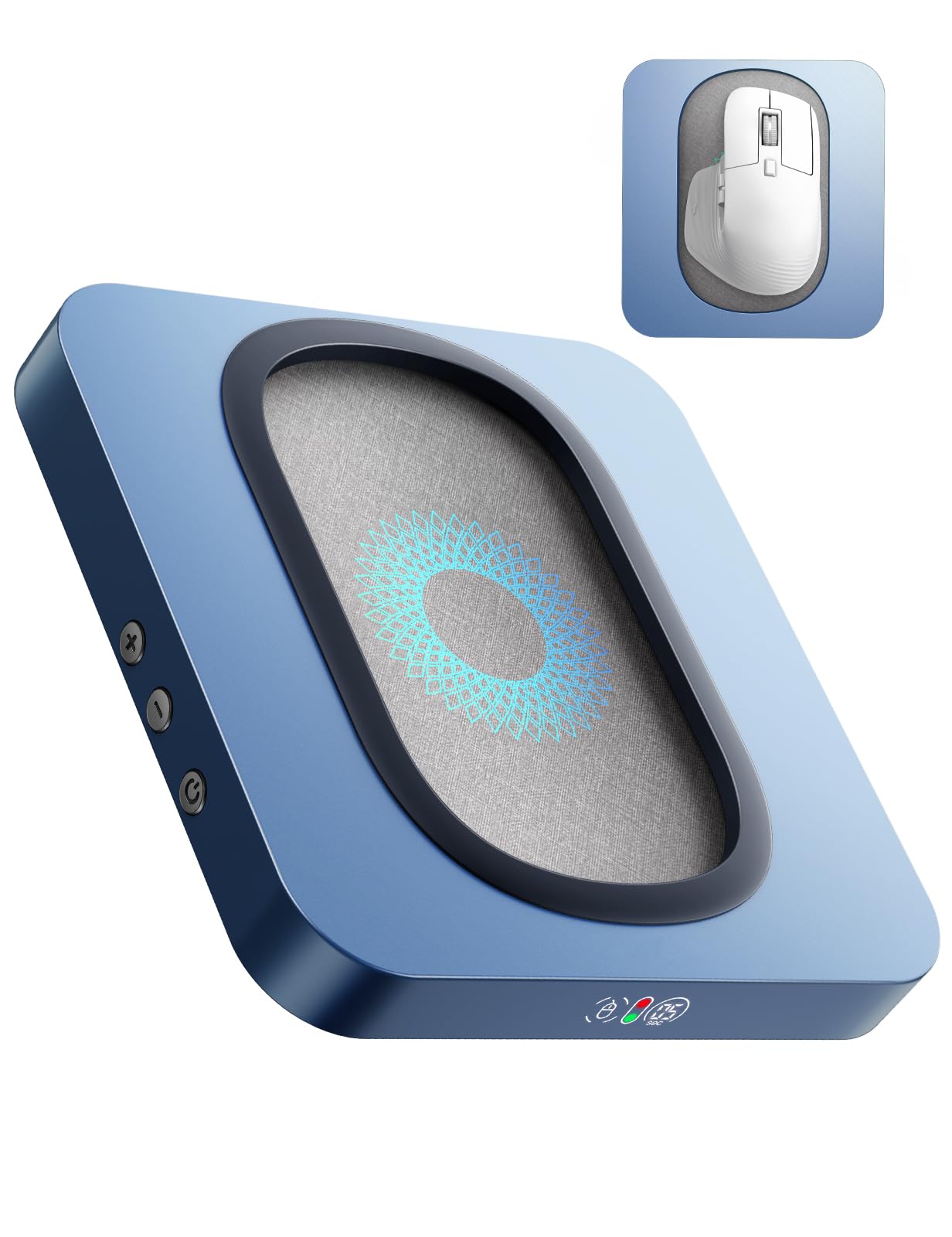 

VAYDEER Mouse Jiggler Нерозпізнаний Mouse Mover зі збільшеним поворотним столом і регульованим відстанню Фізична миша Auto Moving LED Display Mouse Jiggler синій