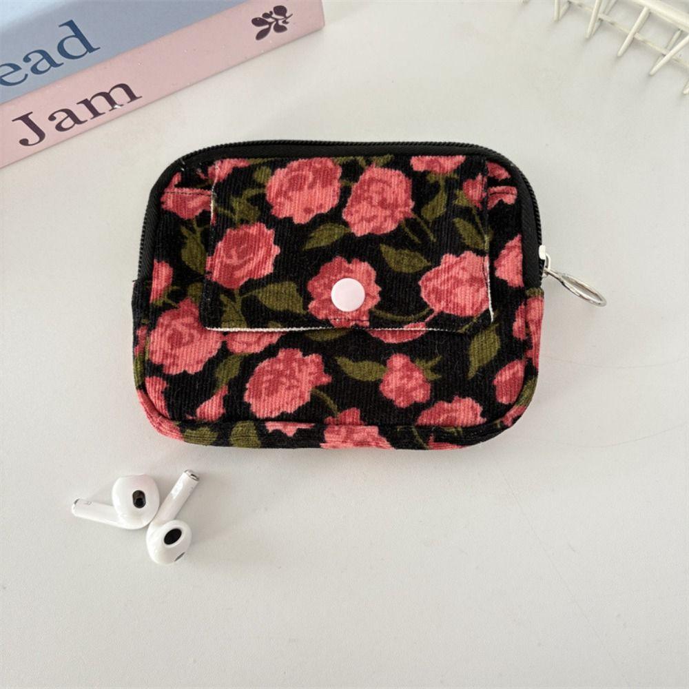 Bow Ethnic Style Coin Purse Polka Dot Small Cosmetic Bag Zipper Pouch Earphone Bag  Travel