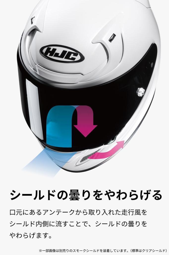 HJC HELMETS Motorcycle Helmet Full Face Sun Visor Ventilation Internal Removable RPHA 12 Solid HJH255 PEARL WHITE M Built-in