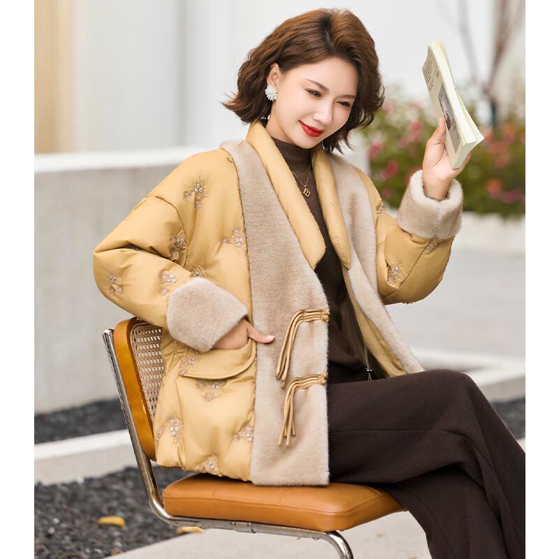 AIXUANMI Women's New Chinese Style Thickened Winter Down Jacket