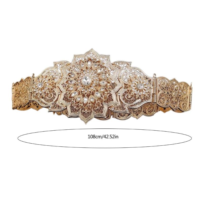 Muslims Bridal Belt Adjustable Dress Waist Belts Luxurious Women's Stylish Belt for Wedding and Evening Parties