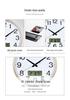 Silent Large Wall Clock with Creative Design for Living Room - Hole-Free Hanging