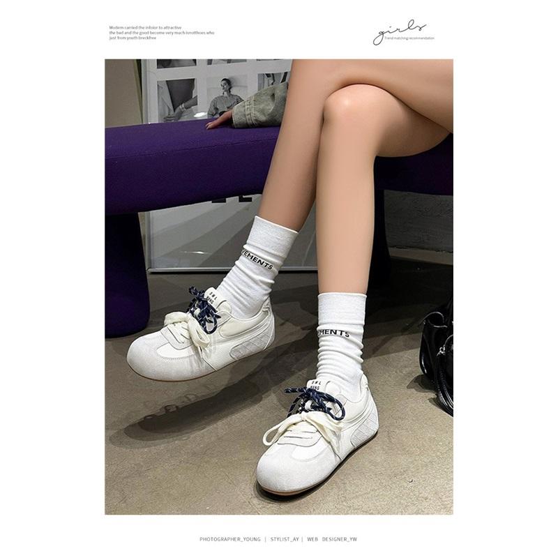 Big Head Ugly Cute Agan Shoes Women Leather Shallow Mouth De Training Shoes Lightweight Breathable Sports Casual Shoes