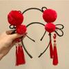 Tassel Children Wig Headband Braid Hair Hanfu Hair Sticks Chinese New Year Headwear  Children