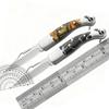 Portable Mini Pocket Knife Disassembly Quick Stainless Steel Wooden Handle Keychain Folding Fruit Knife Camping Survival Tool