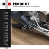 NICECNC Schwarze geschmiedete Fußrasten Fußstützen Kompatibel mit Honda CRF1100L Africa Twin 2020-2025, CRF1100L Africa Twin Adventure Sports 2020-2025,