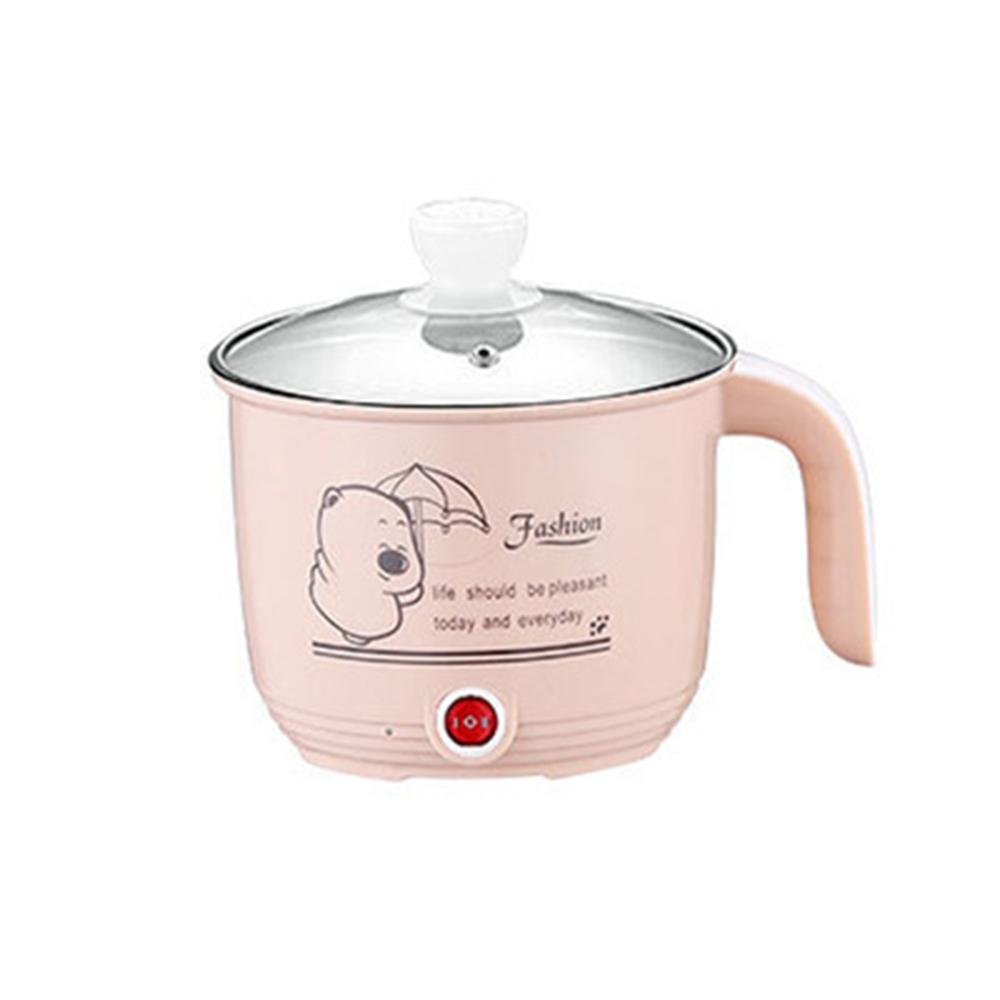 

вишня 1,8 л электрическая кастрюля с антипригарным покрытием /мини рисоварка с пароваркой сковорода электроплита кастрюля periuk nasi 1-2L хаки