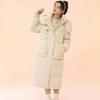 Womens Long Puffer Coat With Hood Thick Quilted Cotton-Padded Outerwear Korean Style Straight Fit Winter Jacket