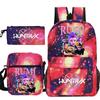 Animation Cartoon Druck Grund- und Sekundarschüler Campus Hoher Wert Schulterrucksack Federtasche Dreiteiliges Set