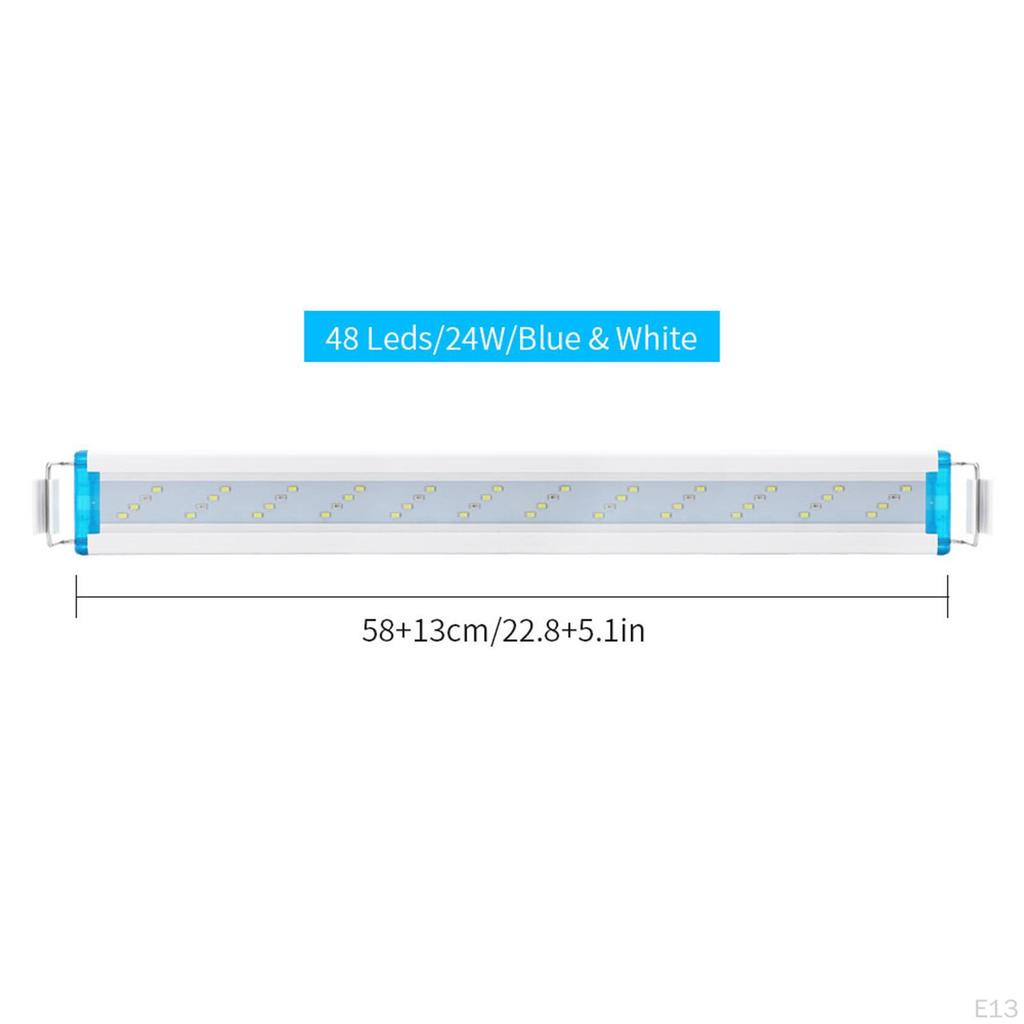 Slim LED Aquarium Light Aquatic Miniature Landscape Fish Tank Clip On 28cm