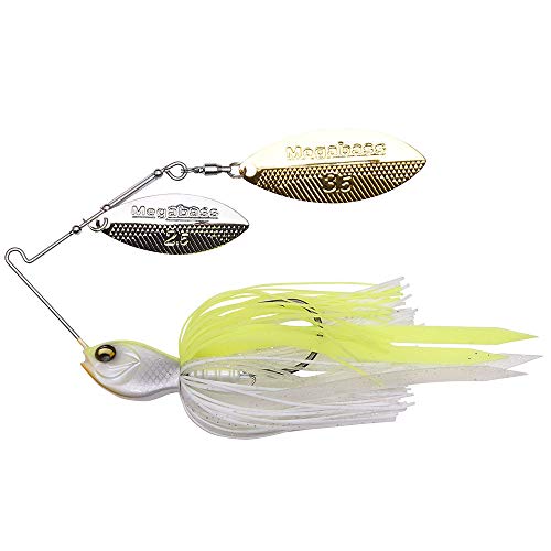 

Megabass SV-3 Double Willow Spinnerbait - White Chart, 3/8 oz
