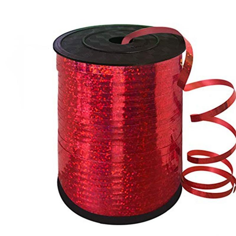 500Yard Laser Ribbon New Satin Ribbons Wedding Birthday Party Decorative for Balloons Gift Bag Cake Packing
