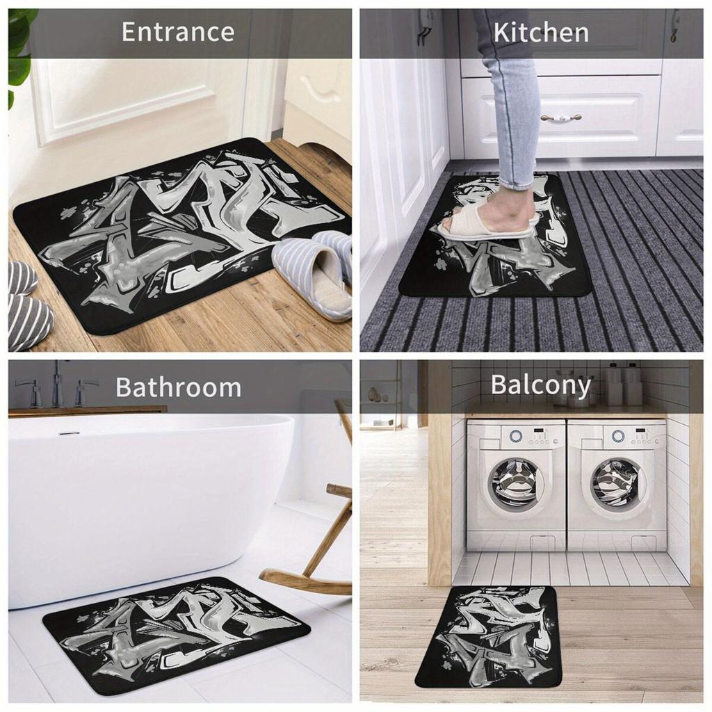 Graffiti Street Art Door Mat Indoor Outdoor Floor Rug Entrance Mats Decor Anti Slip Home Utility Mat 40x60cm