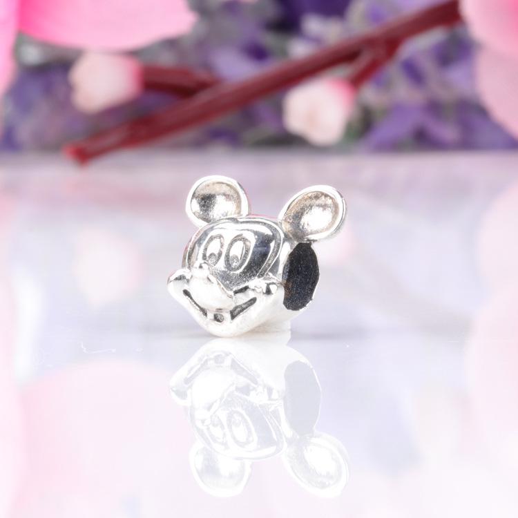 S925 Sterling Silver Mickey Mouse Beads Bracelet Charms - European and American Style Loose beads