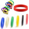 Multi-color New 5-pack Luminous Silicone Bracelet Sports Bracelet Without Words Basketball Wristband Random Colors