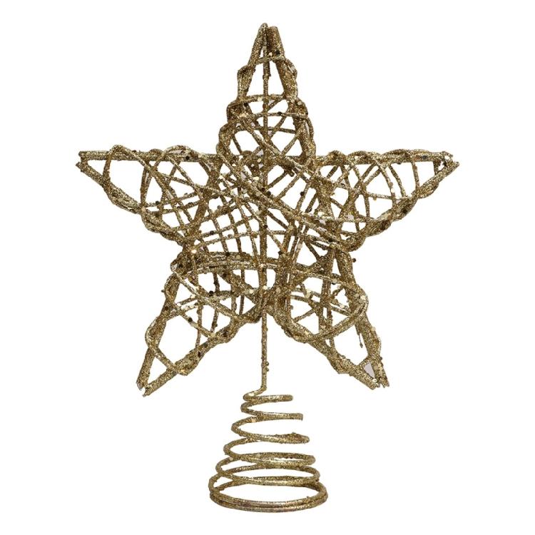 Sparkling Small Christmas Star Toppers Delicate Star Toppers for Christmas Tree Elegant Holiday Decoration