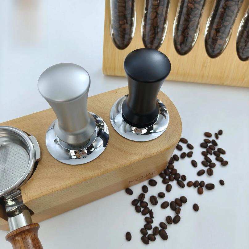 1Pc Coffee Tamper, Coffee Tamper, Stainless Steel Smooth Bottom or Threaded Bottom, Three Sizes: 51mm, 53mm, and 58mm