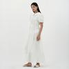 Hagahi Lace Long Short Sleeve Dress - White