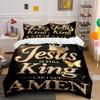 Jesus Is King Bedding Set Bedding Duvet Cover Set Duvet Cover Pillowcases (1 * Duvet Cover 2 * Pillowcases, without duvet insert)