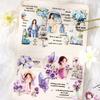 4Rolls Pre Cut PET Decorative Tape 60mmX2M Cartoon Girl Sticker Tape for Scrapbooking Journal Photo Album Packaging