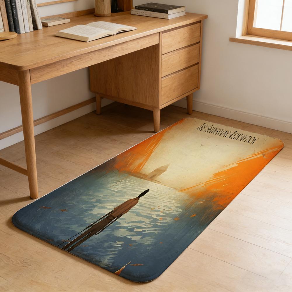 movie T-The Shawshank Redemption Floor Mat Flannel Door Mat Non-Slip Absorbent Washable Indoor Home Rug