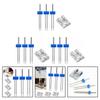4pcs Machine Twin Needles and Wrinkled Presser Foot Set 234mm for Sewing Projects with Pleated and Parallel Stitch Effects
