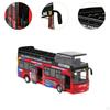 Doppeldeckerbus Spielzeug Stadt Türen öffnen Sammlerstücke Simulationsfahrzeug mit Lichtern und Geräuschen