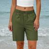 Women Loose Fit Elastic Waist Casual Shorts with Pockets Straight Leg Design Comfortable Mid Rise Relaxed Style for Everyday Wear