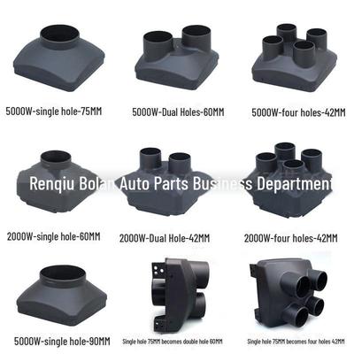 Cache de sortie d'air en plastique noir pour chauffage de stationnement - Options simple, double et quatre trous